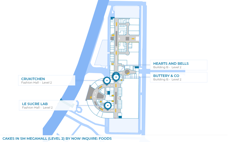 Map - Cakes in SM Megamall - Level 2